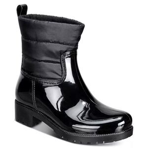 Charter Club Women's Trudy Rain Boots Black Puffer 11M New